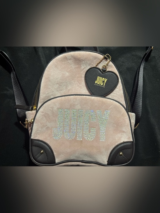 juicy couture mini velvet backpack New Black Purse Bag Velour  Purse Hut Juicy Couture Juicy Couture Sherpa